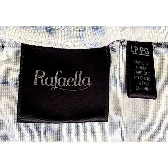 Rafaella Womans Striped Top Black White Blue Peach size Petite Large  JH1541 - Picture 4 of 4